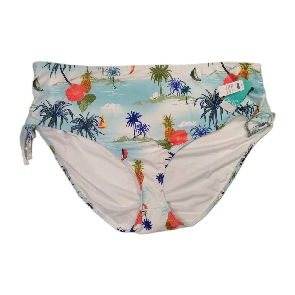 New Outdoor Oasis swimsuit bottoms Women's Size 3X In Beautiful Island Print